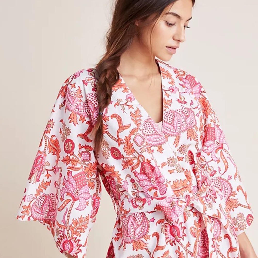 Anthropologie Roller Rabbit Amanda Kimono Robe